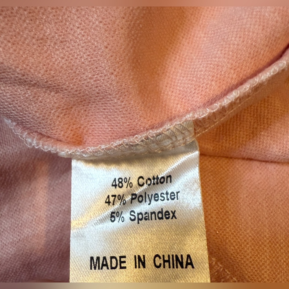Ivy City Co Piper Peach Houndstooth Collared w/ Godet Hem Sz M - Picture 12 of 13